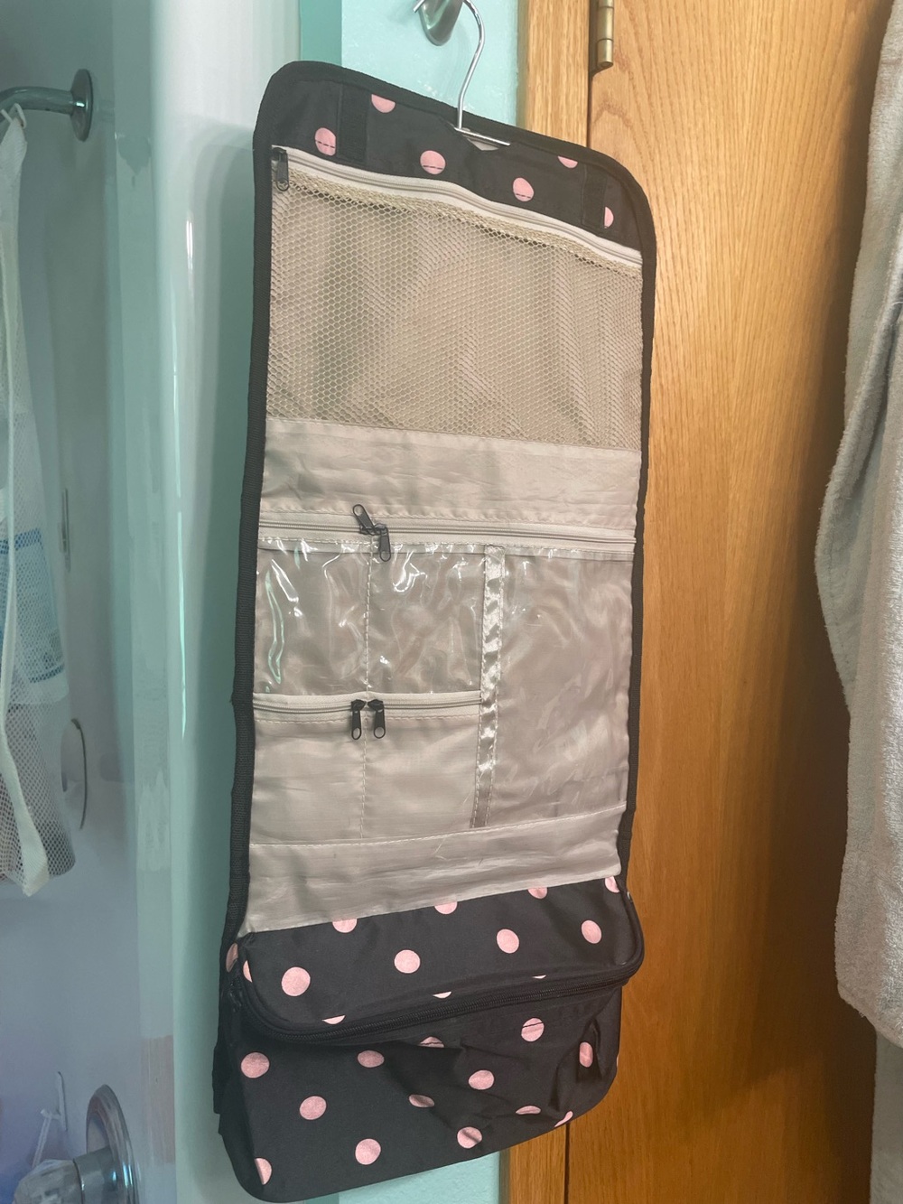 Hanging Roll up Organizer Bag for make up and toiletries, etc